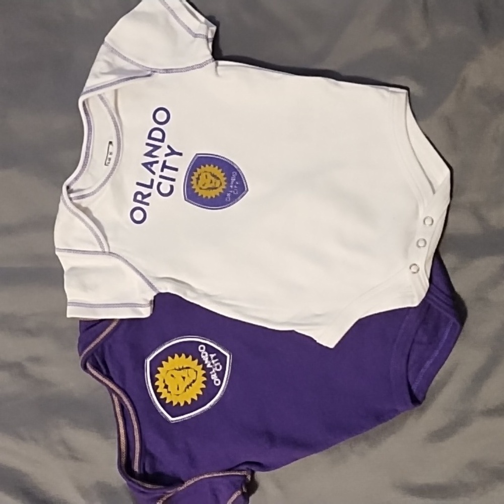 MLS 3/6m Orlando City soccer team onesies